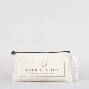 Personalized Fabric Pencil Case – 8"x4" Cotton Makeup Bag with Zipper - Pamusan.com