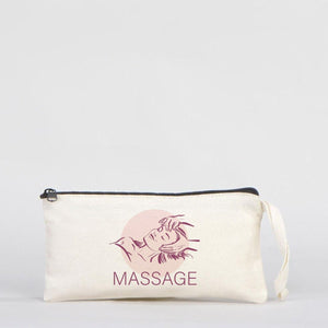 Personalized Fabric Pencil Case – 8"x4" Cotton Makeup Bag with Zipper - Pamusan.com