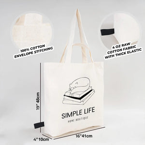 Personalized Foldable Cotton Shopping Tote Bag – 19" × 16" × 4" – 4 oz - Pamusan.com
