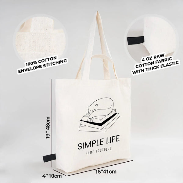 Personalized Foldable Cotton Shopping Tote Bag – 19" × 16" × 4" – 4 oz - Pamusan.com