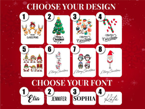 Personalized Gnomie Christmas - 14"W x 16"H (35 cm x 40 cm) Tote Bag - Pamusan.com