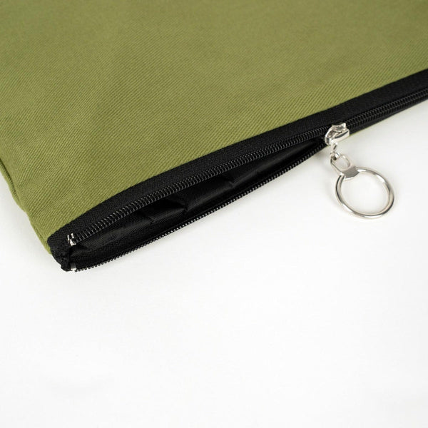 Personalized Green Cotton Clutch Pouch – 12" × 8" (30 × 21 cm) – 10 oz Fabric - Pamusan.com