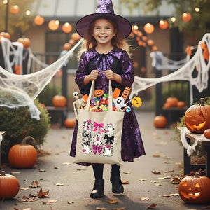 Personalized Halloween Bags – Custom Trick or Treat Cotton Tote with 12 Designs - Pamusan.com