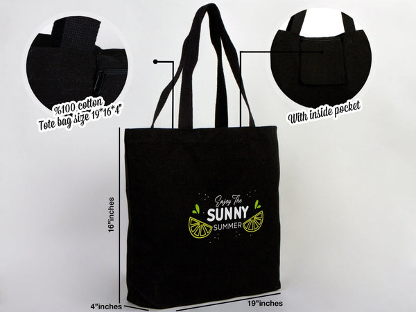 Personalized Halloween Tote Bag – Custom Black Canvas with 12 Unique Designs - Pamusan.com