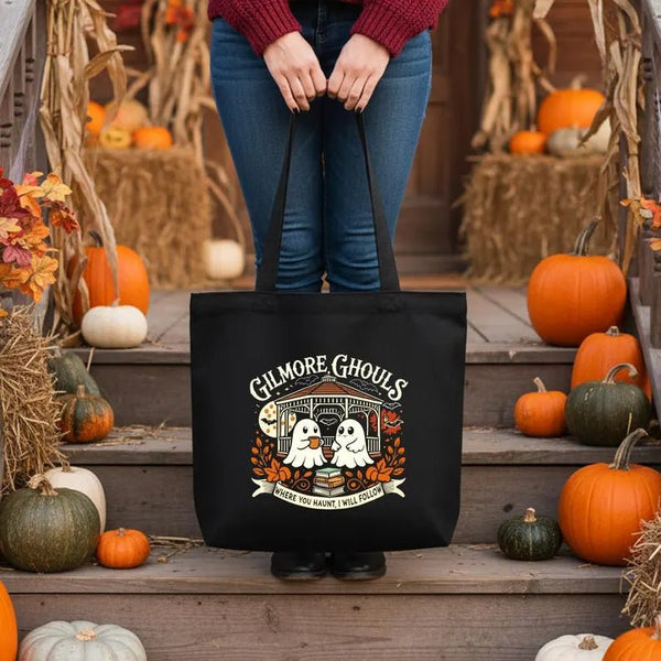 Personalized Halloween Tote Bag – Custom Black Canvas with 12 Unique Designs - Pamusan.com