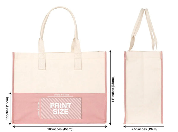 Personalized Large Canvas Tote Bags with Pocket – Bulk Custom Printed Wedding, Beach Gifts for Travel & Events - Pamusan.com