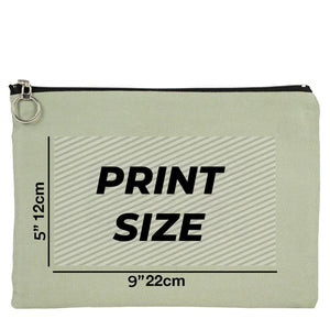 Personalized Mint Green Cotton Clutch Pouch – 12" × 8" (30 × 21 cm) – 10 oz Fabric - Pamusan.com