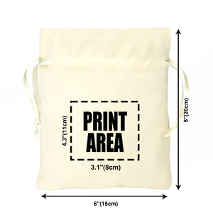 Personalized Natural Velvet Drawstring Pouch – 6" × 8" (15 × 20 cm) - Pamusan.com