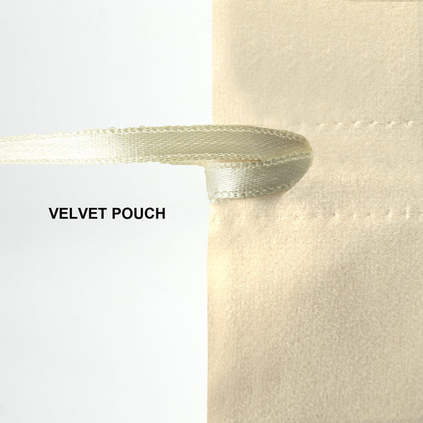 Personalized Natural Velvet Drawstring Pouch – 6" × 8" (15 × 20 cm) - Pamusan.com