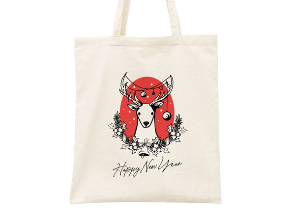 Personalized New Year Tote Bag - Custom Logo & Text, Ideal for NYE Celebrations - New Year Party Tote Bags - Customizable Holiday Tote Bag - Pamusan.com