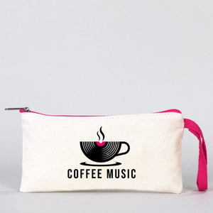 Personalized Pencil Case – 8"x4" Fuchsia Zippered Cotton Pouch - Pamusan.com
