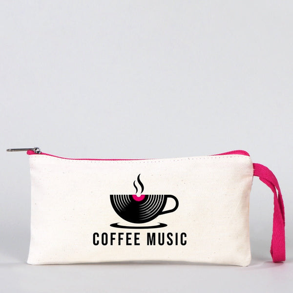 Personalized Pencil Case – 8"x4" Fuchsia Zippered Cotton Pouch - Pamusan.com
