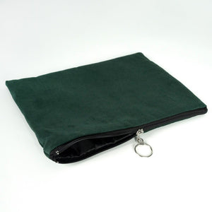 Personalized Pine Green Cotton Clutch Pouch – 12" × 8" (30 × 21 cm) – 10 oz Fabric - Pamusan.com