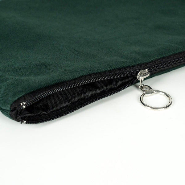 Personalized Pine Green Cotton Clutch Pouch – 12" × 8" (30 × 21 cm) – 10 oz Fabric - Pamusan.com