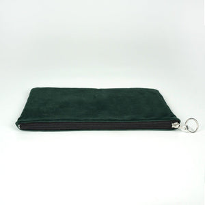 Personalized Pine Green Cotton Clutch Pouch – 12" × 8" (30 × 21 cm) – 10 oz Fabric - Pamusan.com