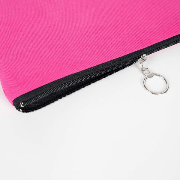 Personalized Pink Cotton Clutch Pouch – 12" × 8" (30 × 21 cm) – 10 oz Fabric - Pamusan.com