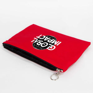 Personalized Red Cotton Clutch Pouch – 12" × 8" (30 × 21 cm) – 10 oz Fabric - Pamusan.com