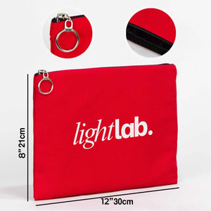 Personalized Red Cotton Clutch Pouch – 12" × 8" (30 × 21 cm) – 10 oz Fabric - Pamusan.com