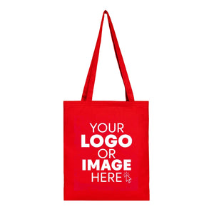 Personalized Red Tote Bag – 8 oz Cotton, Reusable - Pamusan.com