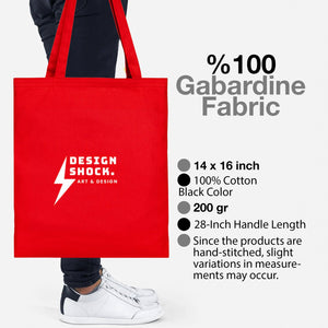 Personalized Red Tote Bag – 8 oz Cotton, Reusable - Pamusan.com