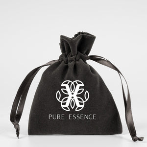 Personalized Velvet Rose Drawstring Pouch – Anthracite – 4" × 5" (10 × 13 cm) - Pamusan.com