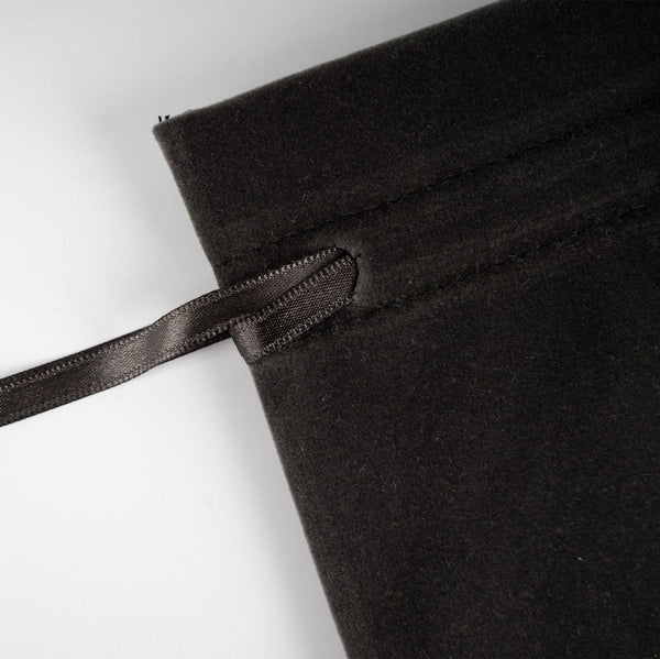 Personalized Velvet Rose Drawstring Pouch – Anthracite – 4" × 5" (10 × 13 cm) - Pamusan.com