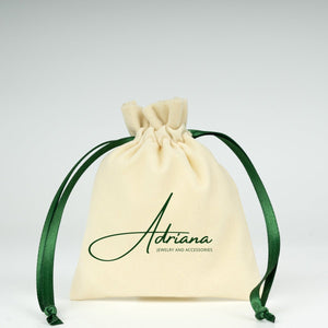 Personalized Velvet Rose Drawstring Pouch – Green Ribbon – 4" × 5" (10 × 13 cm) - Pamusan.com