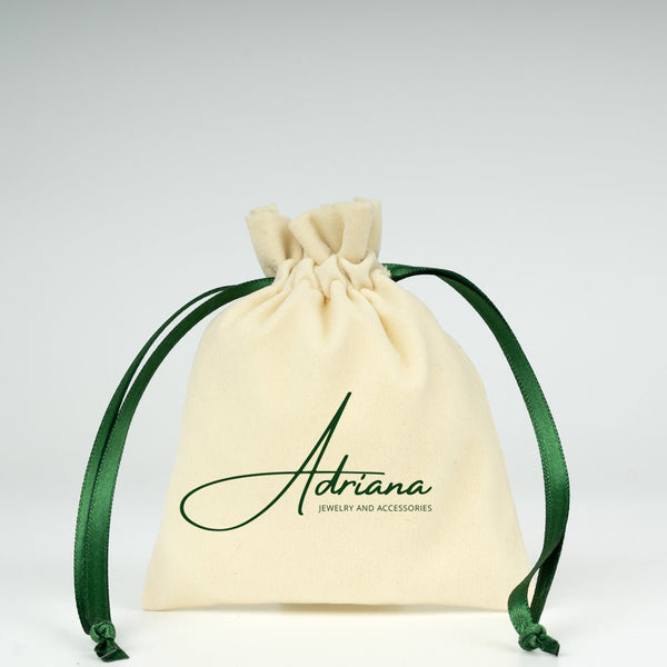 Personalized Velvet Rose Drawstring Pouch – Green Ribbon – 4" × 5" (10 × 13 cm) - Pamusan.com
