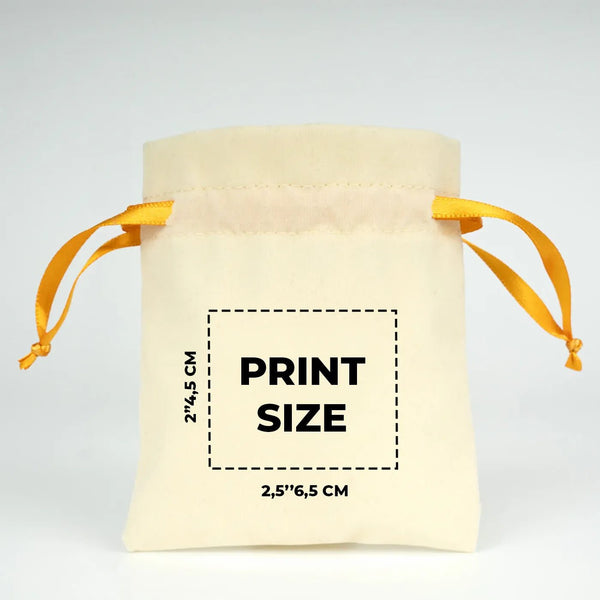 Personalized Velvet Rose Drawstring Pouch – Orange Ribbon – 4" × 5" (10 × 13 cm) - Pamusan.com