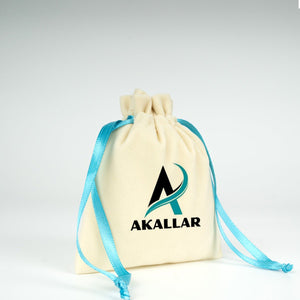 Personalized Velvet Rose Drawstring Pouch – Turquoise Ribbon – 4" × 5" (10 × 13 cm) - Pamusan.com