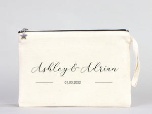 Personalized Wedding Clutch Bag – Custom Cotton Clutch Gift for Bridesmaids - Pamusan.com