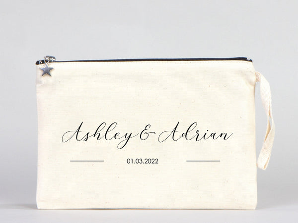 Personalized Wedding Clutch Bag – Custom Cotton Clutch Gift for Bridesmaids - Pamusan.com
