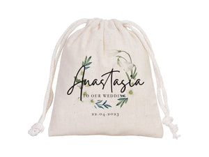 Personalized Wedding Favor Pouches – Custom Bridesmaid Drawstring Bags – Bridal Party Gift Sacks - Pamusan.com