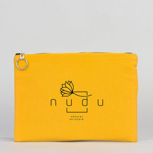 Personalized Yellow Cotton iPad Clutch Bag – Lined Gabardine with Zipper - Pamusan.com
