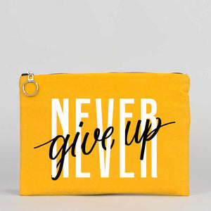 Personalized Yellow Cotton iPad Clutch Bag – Lined Gabardine with Zipper - Pamusan.com