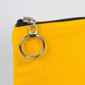 Personalized Yellow Cotton iPad Clutch Bag – Lined Gabardine with Zipper - Pamusan.com