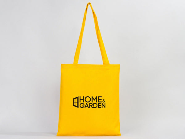 Personalized Yellow Gabardine Tote Bag – 14"x16" Custom Logo Print - Pamusan.com