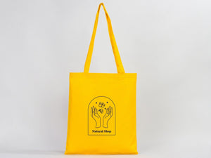 Personalized Yellow Gabardine Tote Bag – 14"x16" Custom Logo Print - Pamusan.com