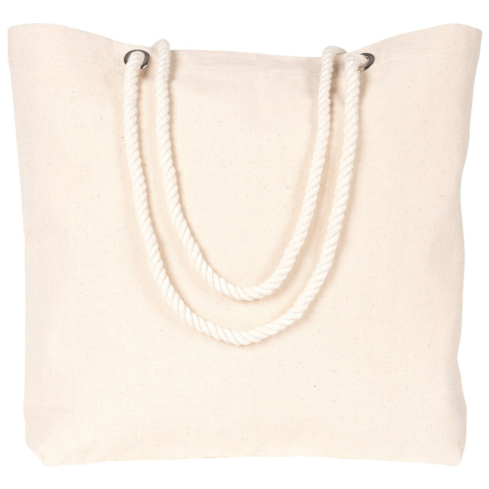 Large Blank Canvas Tote Bag with Zippered Inner Pocket – 19"x16"x4" Heavy-Duty Cotton