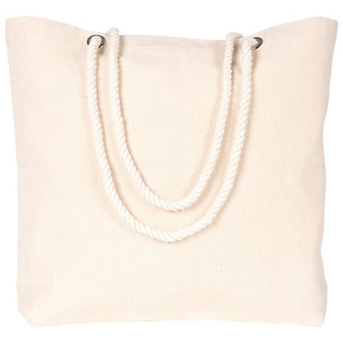 Large Blank Canvas Tote Bag with Zippered Inner Pocket – 19"x16"x4" Heavy-Duty Cotton