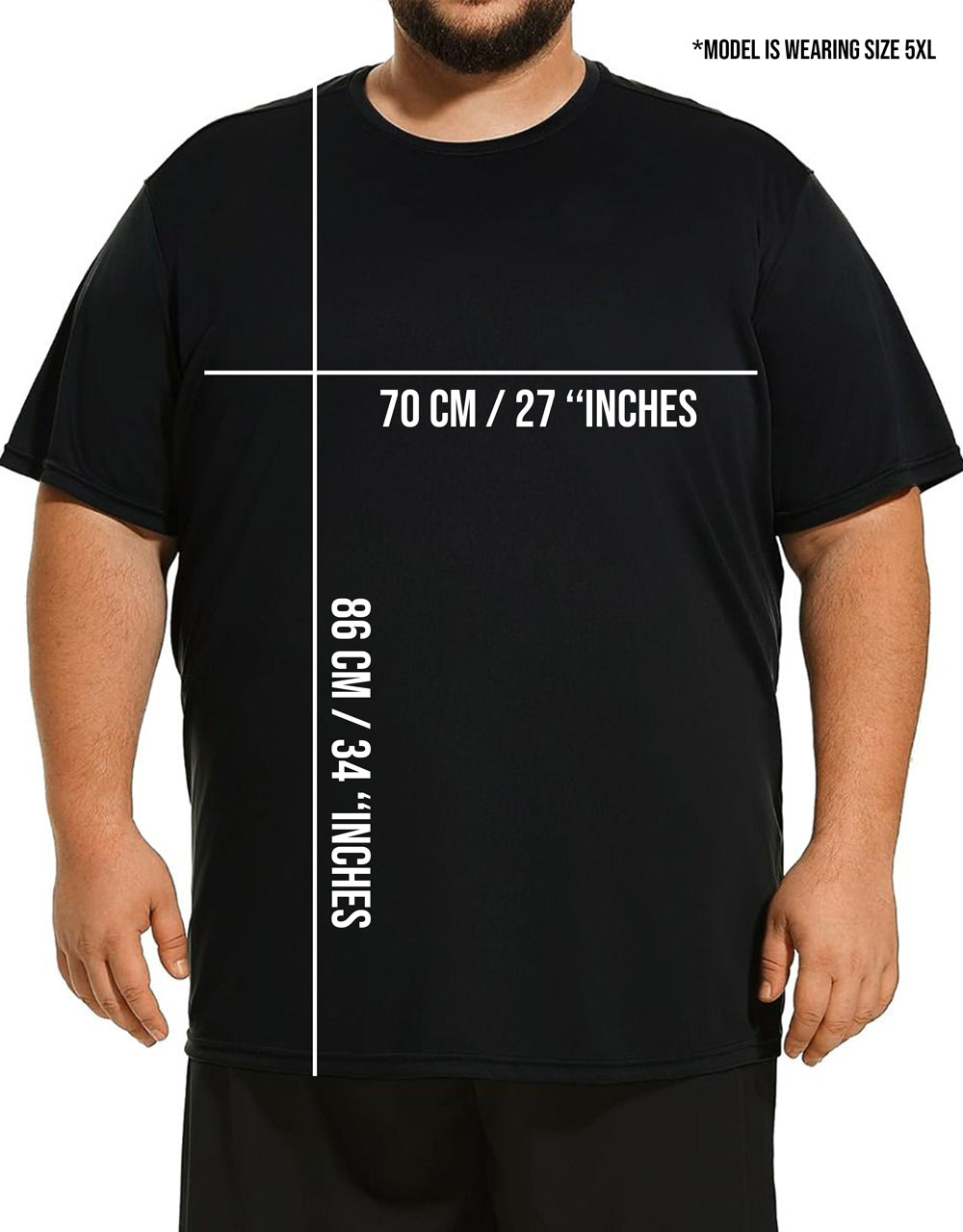 Large T-shirt - Black (Customizable)