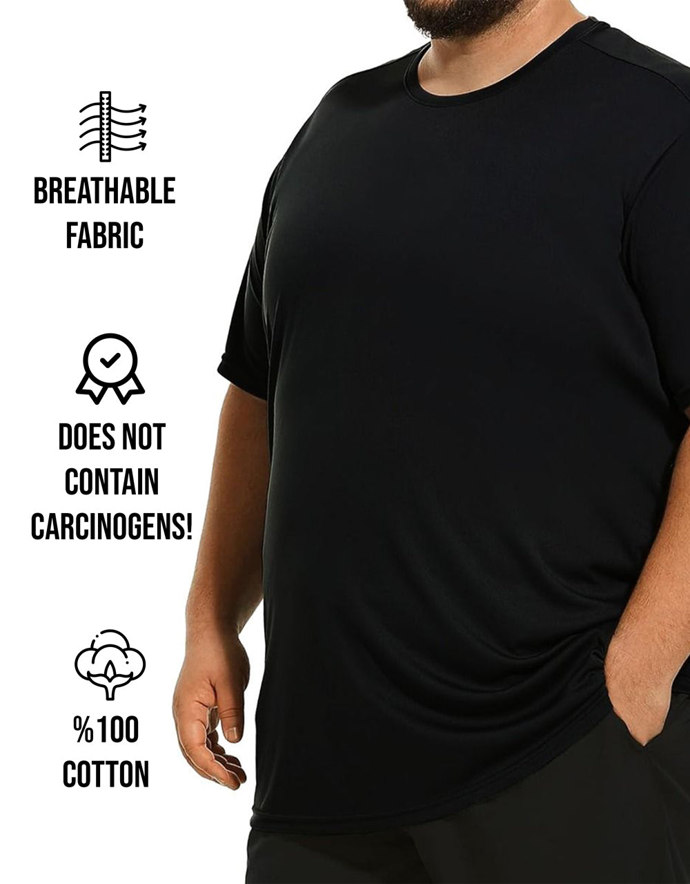 Large T-shirt - Black (Customizable)