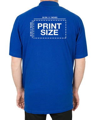 Polo Collar Blue T-Shirt - Digital Print - Pamusan.com