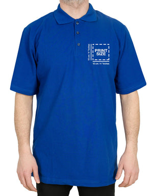 Polo Collar Blue T-Shirt - Digital Print - Pamusan.com