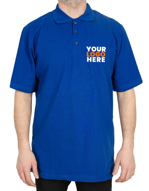 Polo Collar Blue T-Shirt - Digital Print - Pamusan.com