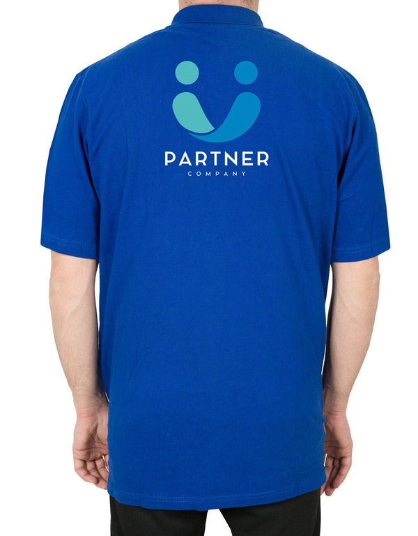 Polo Collar Blue T-Shirt - Digital Print - Pamusan.com