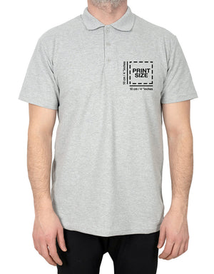 Polo Collar Gray T-Shirt - Print - Pamusan.com