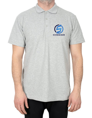 Polo Collar Gray T-Shirt - Print - Pamusan.com