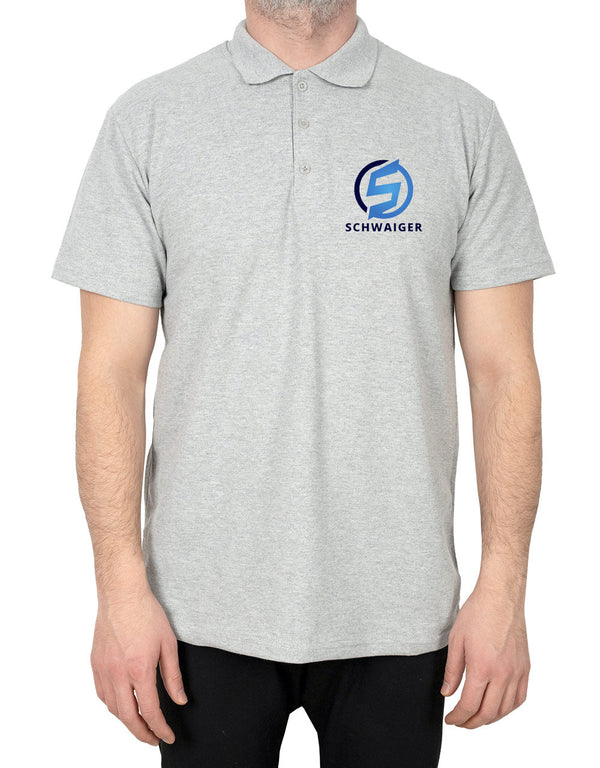 Polo Collar Gray T-Shirt - Print - Pamusan.com