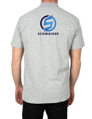 Polo Collar Gray T-Shirt - Print - Pamusan.com